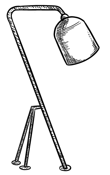 gezeichnete Lampe
