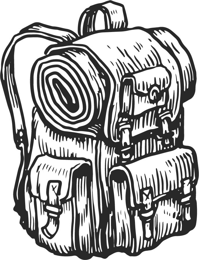 gezeichneter Rucksack