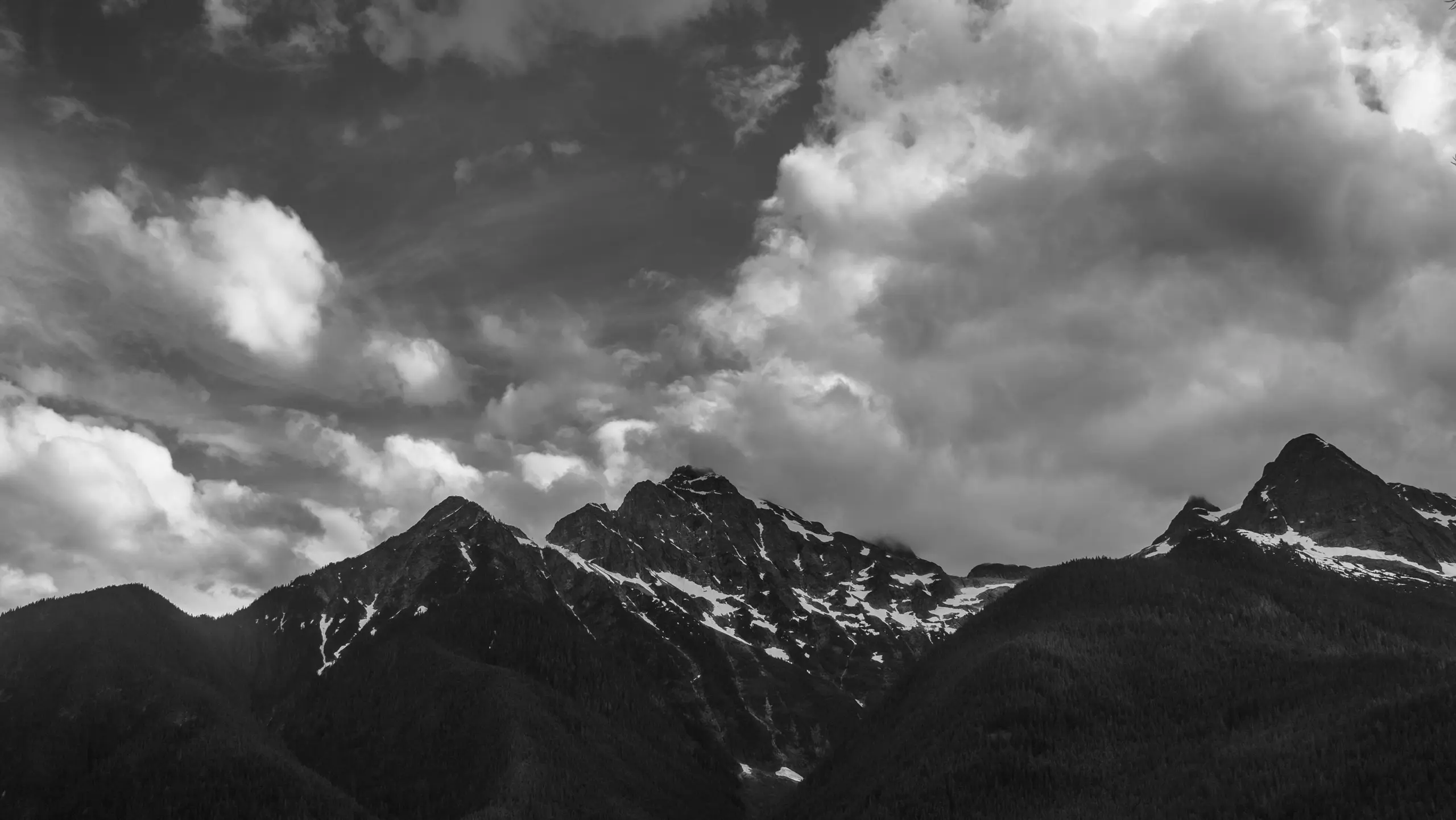 Berge schwarz/weiss
