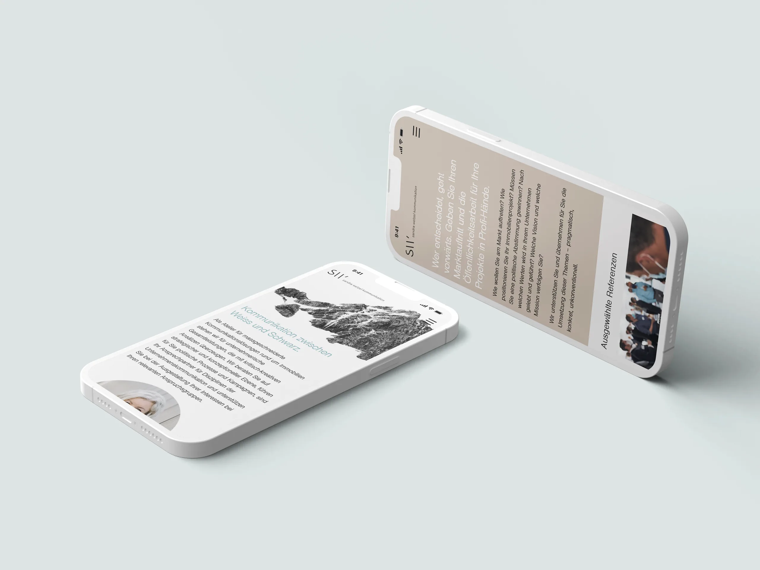 WordPress Theme SW Kommunikation, Mobile Design iPhones