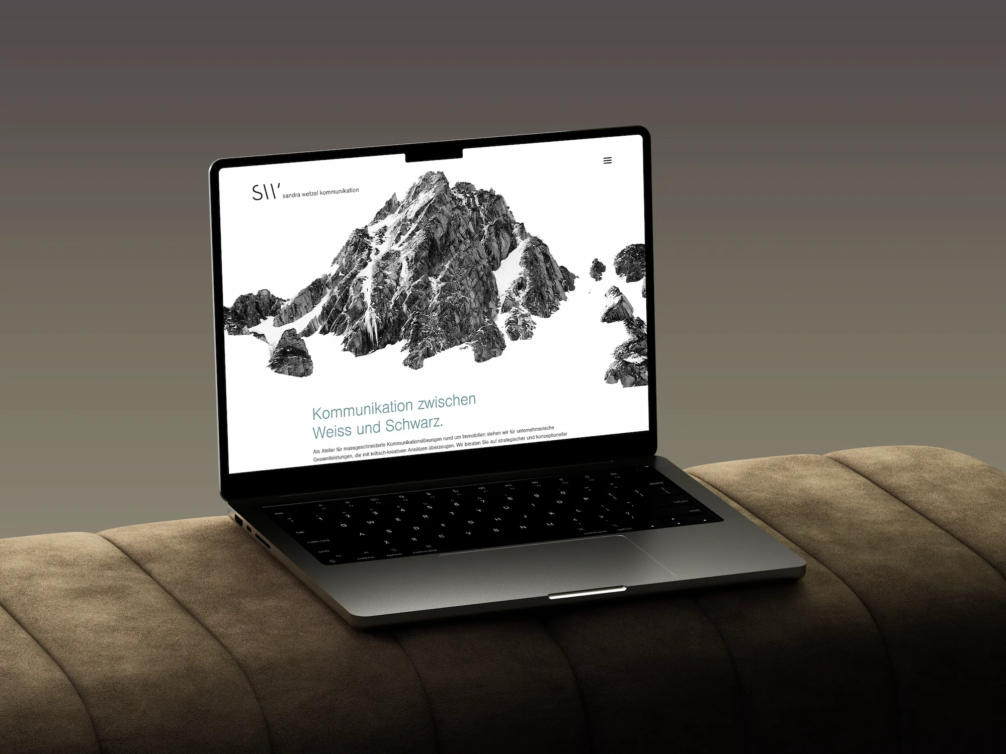 WordPress Theme SW Kommunikation, Desktop Design, Laptop
