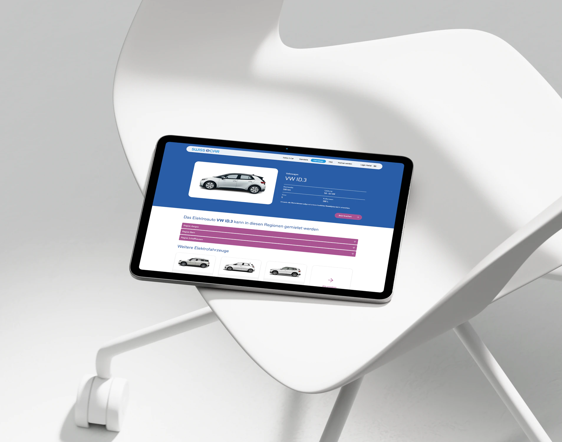 WordPress Theme Swissecar, Webdesign, iPad