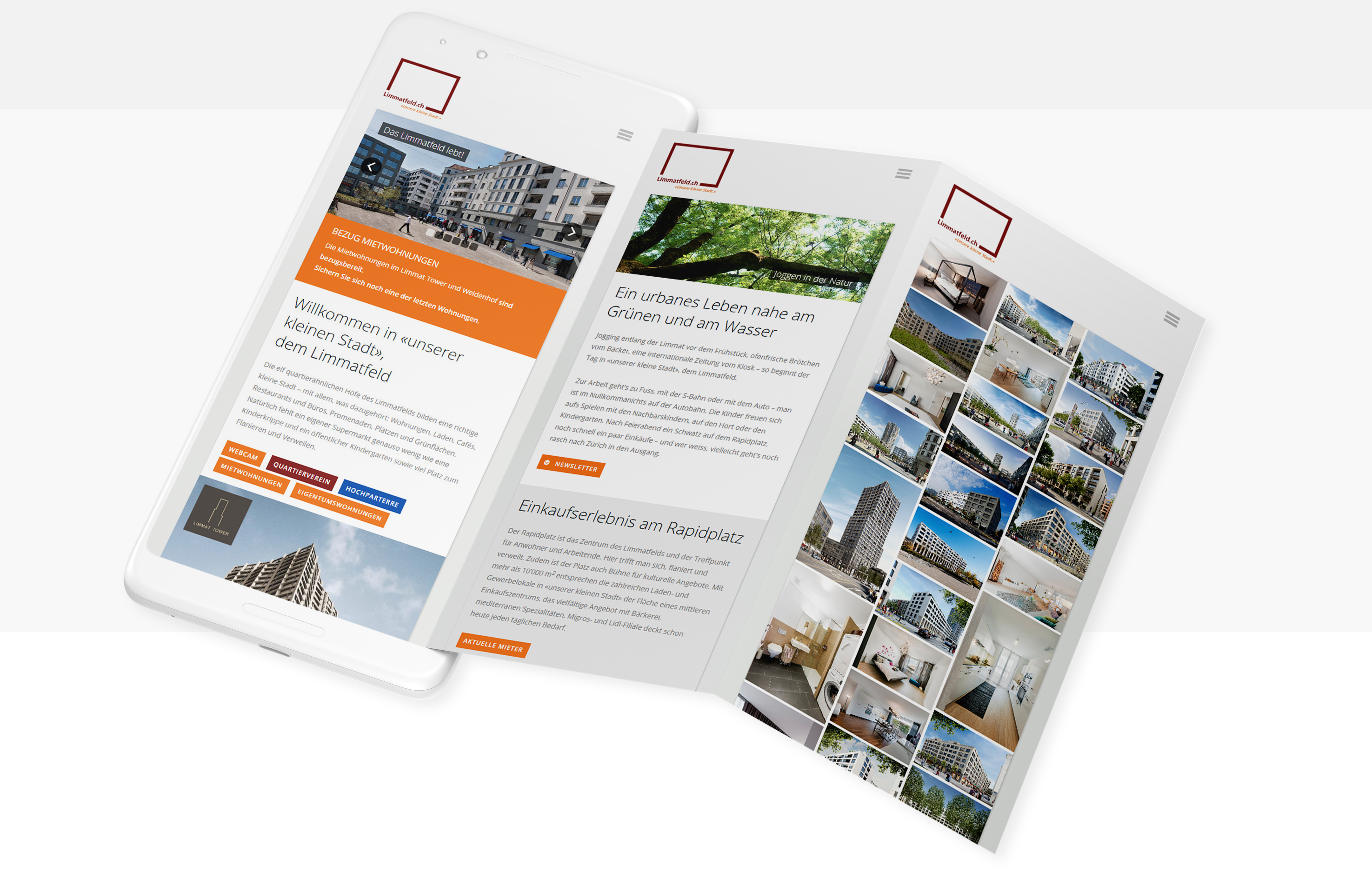 Webdesign responsive Website Browser Limmatfeld